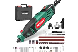 HYCHIKA BETTER TOOLS FOR BETTER LIFE HYCHIKA Utensile Rotante 150W con affilacatene, 7 vel 10.000-33.000 giri/min. 167 accessori per levigatura, lucidatura, taglio, foratura e incisione