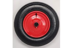 BITS4REASONS - Roue en acier de 20,3 cm - Roulement de 25 mm - Pneumatique 4.80/4.00-8 - Multifonction - Robuste - Pour bateau, remorque, brouette, lanceur - 385 mm - Charge maximale 136 kg