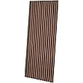 KARAT Panneaux muraux en MDF - Panneau mural avec placage en bois et feutre - Tasseau mural Décoration pour intérieur -Isolation sonore pour Bureau Maison - Noyer noir, 118x60 cm
