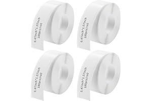 HAOYULUO 4 Rollos P15 Cinta de Etiquetas,12x40mm Etiquetas Térmicas,Etiquetas Autoadhesivas Multifuncionales, Compatible con la impresora de etiquetas P15 / D30 / Q30