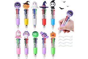CWENDANER 20 Stück 4-farbige Mini-Halloween-Cartoon-Muster Kugelschreiber mit Versenkfunktion Cartoon-Kindergeburtstag Mitgebsel Gastgeschenke für (5-10 Jährige)