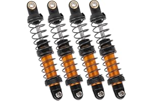 KIMISS Rc Lunchbox Upgrade Parts. Rc Suspension 1 10 Black Orange Metal Oil Suspension Shock Struts Damper Fit For Cc01 Rc Car Model Sory (80mm)