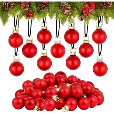 100 Stück Weihnachtsglocken Ornamente – Mini Glocken Mit Rotem Band Für Baum & Deko