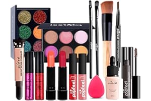 Professional Makeup Set,MKNZOME Cosmetic Make Up Starter Kit With Storage Bag Portable Travel Make Up Palette Birthday Xmas Gift Set Full Sizes Eyeshadow Foundation Lip Gloss for Teenage & Adults