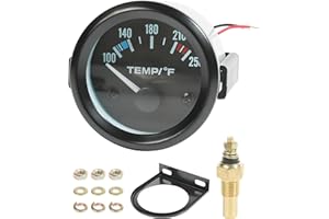 Flaconi Auto Wassertemperaturanzeige,Temperaturanzeige Auto,2" LED Wassertemperatur Messgerät,40 ℃-120 ℃ Auto Digital LED Wassertemperatur Sensor,Universell Passend für die Meisten Autos oder Motoren