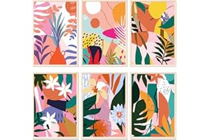 YALKIN Paint by Numbers for Adults and Beginner, Painting by Number Kits On Canvas,Without Frame DIY Color Oil Painting Acrylic Paints,Home Wall Decor 6 Pack 8x12 in