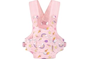 GAGAKU Nosidełko dla lalek, akcesoria dla lalek, nosidełko dla lalek, przytulanka z regulowanymi ramiączkami dla dzieci - różowy (gwiazda), GGKDC2025