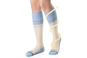CAMBIVO Bas de Contention Femme, Chaussettes de Contention 15-20mmHg, Compression Socks Respirable, Chaussettes Hautes Tendance, Idéales pour Sport, Yoga, Voyage Avion, Grossesse, Infirmière, Mode
