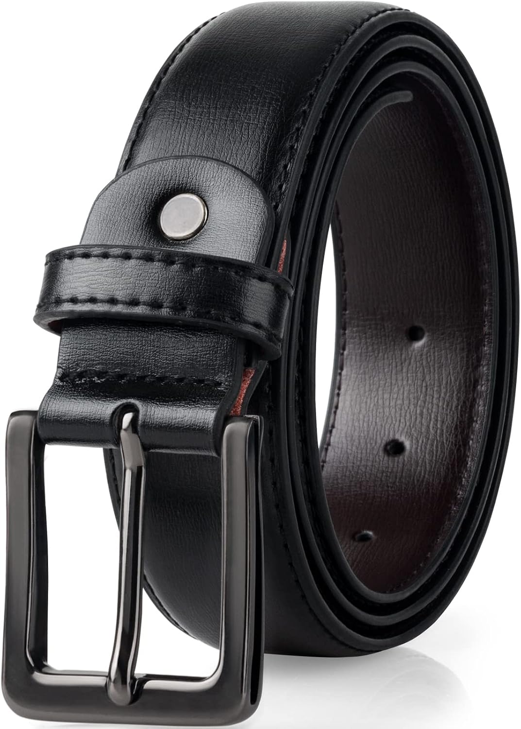 maikun Black Leather Belts for Men,Mens Belts Leather Black