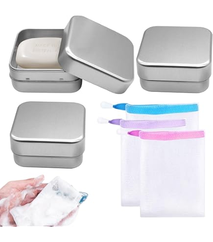 Portasapone Portatile, 4 Pezzi Portasapone da Viaggio, con Design Della Fibbia per Famiglie, Bagni, Viaggi, Campeggio