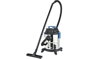 Bikain - Aspiraliquidi, Polvere e Cenere - 1200W Alta Potenza - Aspirapolvere con Funzione Soffiante - 15 Litri - Aspiratutto Solidi e Liquidi con Ruote - Per Tappezzerie, Auto, Pavimenti ed Esterni