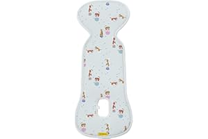 Aeromoov - Baby Sitzauflage Air Layer - Einlage Für Autositz oder Kinderwagen - Gruppe 0 - Antischwitz Sommerbezug - Bio-Baumwolle - Circus Tigers