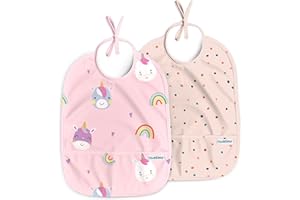 Nombear Baberos Bebe Impermeables - Baberos Impermeables para Bebés de 6 a 12 Meses, Babete Impermeável Bebe, Babero para Comida de Bebé, Delantal para Bebé, Paquete de 1