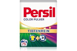 Persil Color pulver, djuprent tvättmedel (75 tvättlaster), färgrengöringsmedel för ren tvätt och hygienisk friskhet för maskinen, effektiv från 20 °C till 60 °C