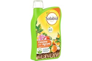 Solabiol Concime Liquido Biologico per Agrumi e Piante Mediterranee con Tecnologia Natural Booster che Stimola lo Sviluppo Radicale e dei Frutti, 1L