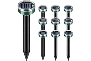 Durimi Lot de 4 répulsifs solaires anti-taupes – Efficace contre les taupes, les campagnols – Répulsif contre les parasites et les lézards – Lutte contre les parasites de pelouse et de jardin