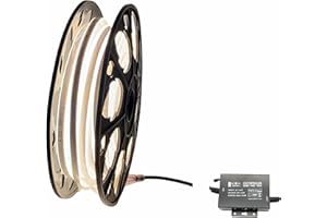 LEDZEIT - Profi Serie - LED Neon Flex 20M und Kontroller PSK750 Set, Warmweiß, 230V, Außen und Innen, Wasserdicht IP66, Dimmbar, Kürzbar