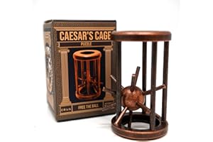 Caesar's Cage Puzzle by Crux Puzzles - Classic Metal Brainteaser Puzzle