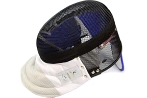 LEONARK Masque de fleuret d'escrime Noir 350NW avec Doublure intérieure Amovible Casque certifié CE de qualité Nationale