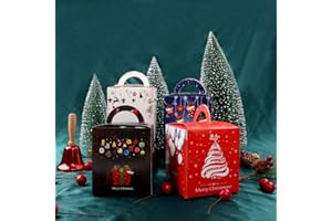 FRGASGDS Scatole Regalo di Natale,12 Pezzi Decorativi per bomboniere di Carta Natalizia Confezione Regalo Elemento Natalizio per Natale Bomboniere Bomboniere Decorazioni Forniture