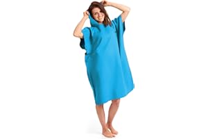 Fit-Flip Poncho Surf per Uomini & Donne Come Poncho Extra Lungo di Microfibra, Accappatoio per Cambiarsi e Poncho ad Asciugamano Tutto in Uno