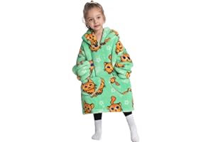 JOREAY Kids Oversized Blanket Hoodie, Little Girls Boys Snuggle Fleece Hooded Wearable Blanket, Fluffy Giant Sweatshirt for Toddler