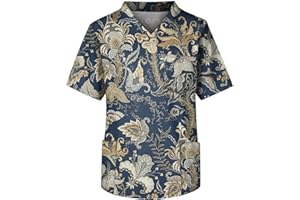 NHNKR Kasack Herren Pflege Sommer Arbeitskleidung Mit Taschen Kurzarm Grosse GröSsen T-Shirt V-Ausschnitt Kleidung Uniformen