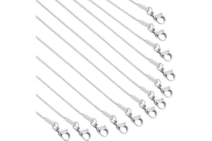 ASTER Collana Catenina Uomo Collanine Catena in Acciaio Inossidabile 304 con Chiusura a Moschettone Catena da 18 Pollici con Serpente Croce Collana Fai Da Te