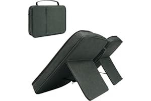 CITYCHASE Bible Covers for Men & Women, Bible Case Carrying Church Bag with Book Stand, Bible Bag with Handle, Zipper and Multi-Pockets for Scripture Study Bible Protector, Deep Gray (Patent Pending)