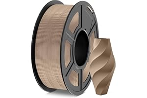 JAYO PLA filament do drukarki 3D, 1,75 mm, prawdziwe drewno, struktura drewna, 15% włókna drzewne, szpula 1,1 kg, dokładność pomiaru +/- 0,02 mm