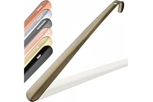 JK Trade® Chausse-pied stable en acier inoxydable de 42 cm | Chausse-pied long en acier inoxydable pour se tenir debout | Rapide et confortable au dos | Longueur et largeur optimisées