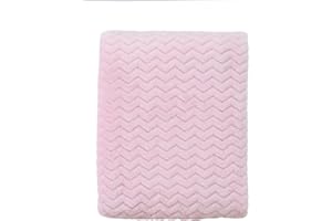 CREVENT Lekki przytulny pluszowy puszysty ciepły polarowy kocyk do wózka dla chłopców i dziewczynek Łóżeczko dziecięce Wózek dziecięcy (75cmX100cm Wave Baby Pink)