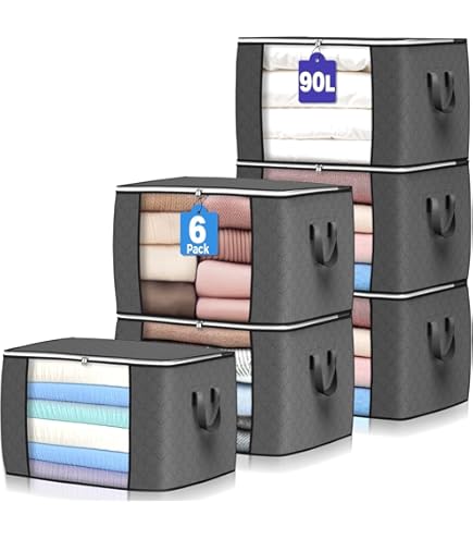 3x Aufbewahrungstaschen 105L - Faltbare Unterbett-Boxen Wasserdicht