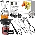 Canning Kit, Canning Supplies Starter Kit, Food Grade Stainless Steel Canning Set for Beginner,Canning Essential Tools for Water Bath & Pressure Canner, Canning Accessories Equipment for Pot, Black
