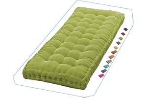 MIECOAE Cuscino per Panca 120 X 40 80x40 150x40 da Interno da Esterno da Giardino Cuscino per Panchina 100x40 da 8-10 cm Spesso, a 1 2 3 Posti, per Cucina Sala da Pranzo Patio Altalena Davanzale(Green 1b,80x3