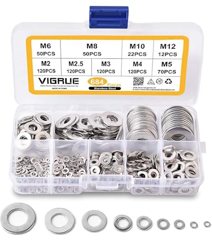Edelstahl-Flachscheiben Set – M3 Bis M20, 0,1–1 Produktbild-Vorschau 2