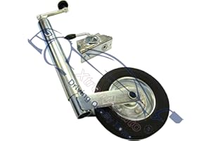 XtremeAuto® Trailer/Caravan Wind Up Jockey Wheel Stand 48mm + Heavy Duty Clamp