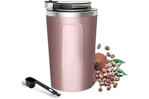 KUNPHY Coffee Grinder Electric - Spice Grinder with Cleaning Brush, One-Touch Operation Coffee Bean Grinder for Herbs Spices and More, Perfect for Espresso, Herbs, Spices, Nuts, Grain (Rose Gold)