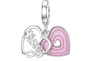 SEVENWELL Zawieszka ze srebra wysokiej próby dla mamy, siostry, córki, żony, babci, rodziny, róż, kwiatu