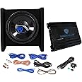 Rockville RV10.1D 500w 10" Loaded Car Subwoofer Enclosure+Mono Amplifier+Amp Kit
