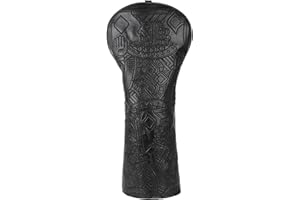 BIG TEETH Golf Club Head covers for Driver 460CC DR #1 Elastic Closure Black PU Leather