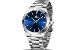 LN LENQIN Orologio Uomo Orologi in Acciaio Inossidabile Da Uomo Orologi Da Polso Da Impermeabili Orologio Analogico Al Quarzo Di Design Aziendale Di Moda