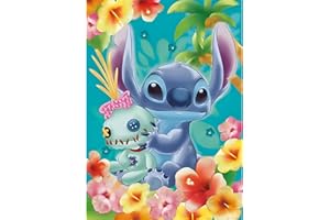 QENSPE 5D DIY Diamond Painting Dibujos Animados Pintura Diamante Stitch Diamond Art Kit Completo para Adultos Principiantes, Cuadro Diamantes Kit Punto de Cruz para Decoración Hogar 30x40cm