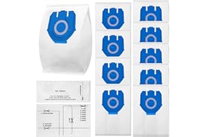 PIBONUS Lot de 10 sacs d'aspirateur pour Miele Classic C1, Complete C2/C3, S2000 S5000 S8000 GN Series 3D Efficiency avec 2 micro filtres