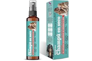 MyPetPrime Champú Seco en Gel para Perros | SIN Aclarado | Antiolor | Dermatológico | Higienizante, Antipicor | con Aceite de Semillas de Neem | Apto para Todas Las Razas | Sin Parabenos ni SIL