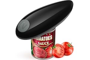 HOMENOVA Electric Can Opener, One Touch Button Automatic Can Opener No Sharp Edges and Without Hurting Hands, Electric Tin Openers for Arthritic Hands and Can Be Easily Opened for Kitchen