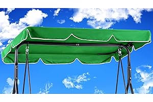 KRRRSJDJ Cubierta de Toldo para Columpio210 x145cm Impermeable,Columpio Jardin Toldo de Reemplazo Anti Viento,Recambio Toldo Balancin Jardin Exterior,Resistente al Desgarro Paño de Poliéster (210*145cm,Verde)