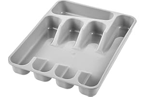 keeeper Portaposate con 5 Scomparti, Inseribile nei Cassetti, 33,5 x 26,5 x 5 cm, Pablo, Nordic Grey (Grigio)