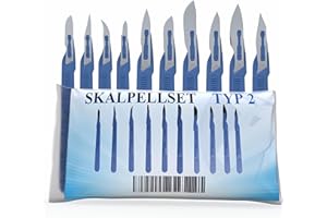 ‎HORN MEDICAL Horn Medical Einweg Skalpell Set Typ II (10er Set) - Jeweils 1 Skalpell steril in den Größen/Figuren 10, 11, 12, 15, 18, 20, 22, 23, 24 und 25