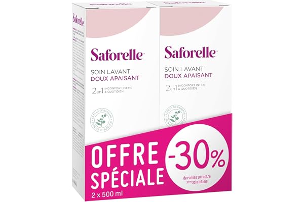 Saforelle Soin Lavant Doux Apaisant - 500 ml (Lot de 2)